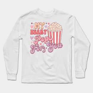 My Heart Pops For You T Shirt Valentine T shirt For Women Long Sleeve T-Shirt